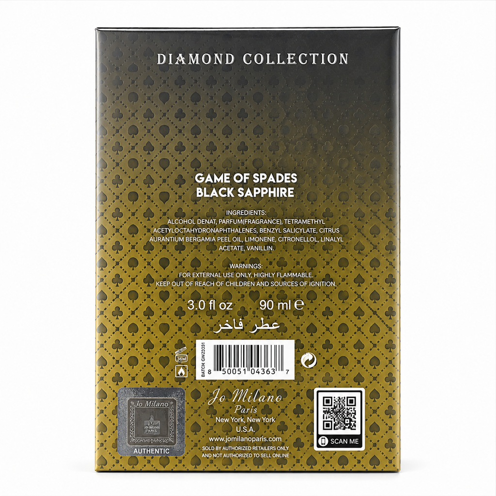 Jo Milano Paris Game of Spades Black Sapphire Parfum